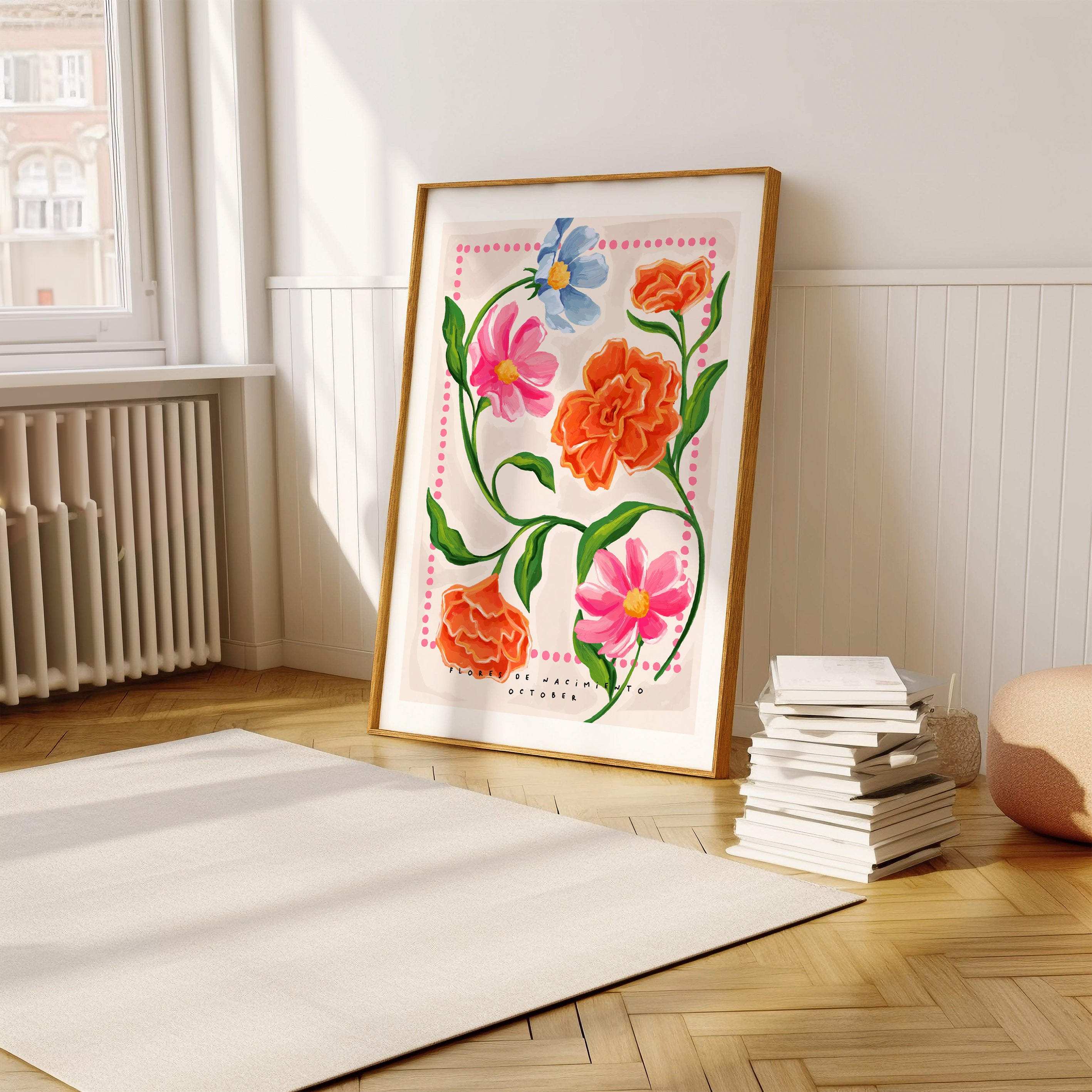 October Birth Month Flower Wall Art