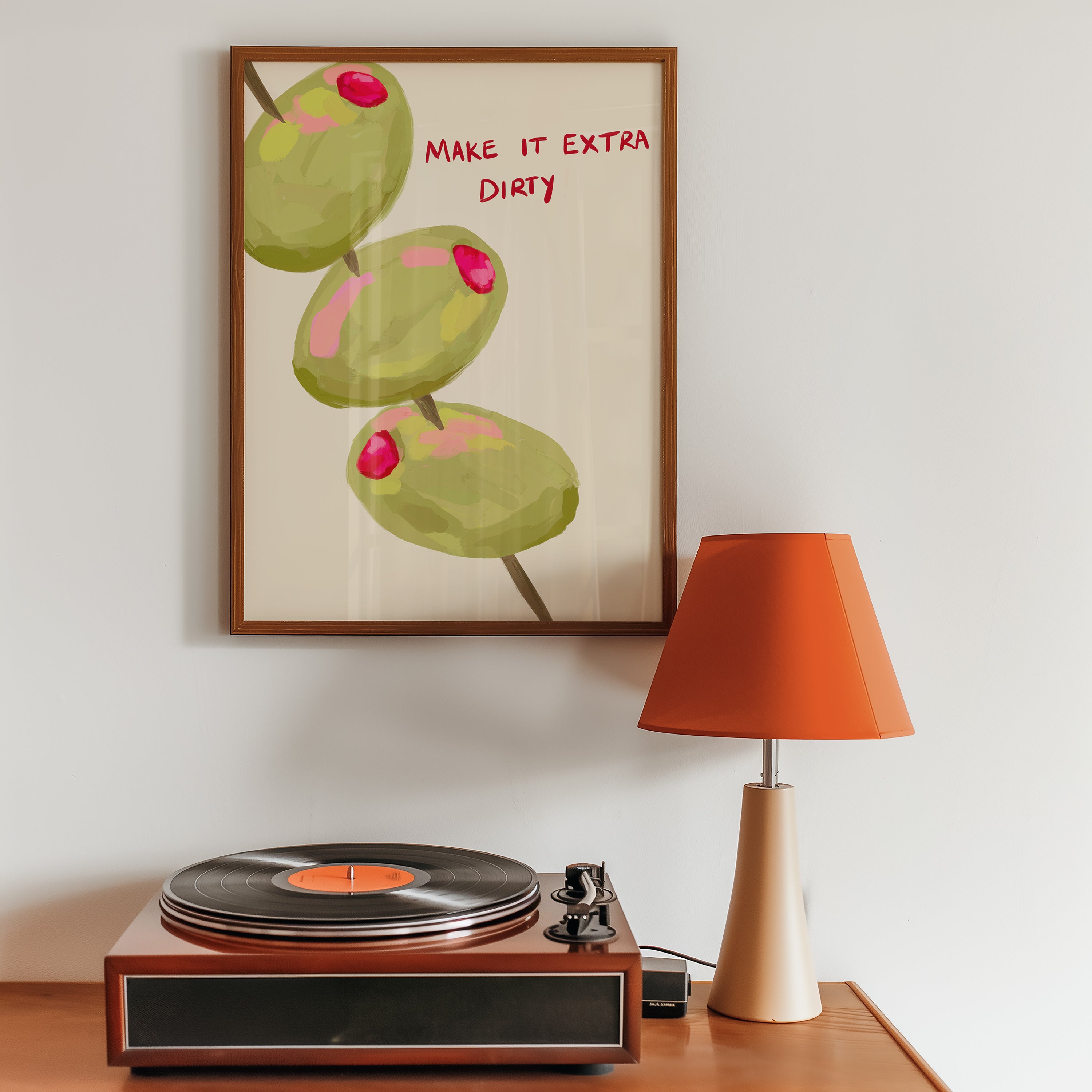 Dirty Martini Olive Art Print
